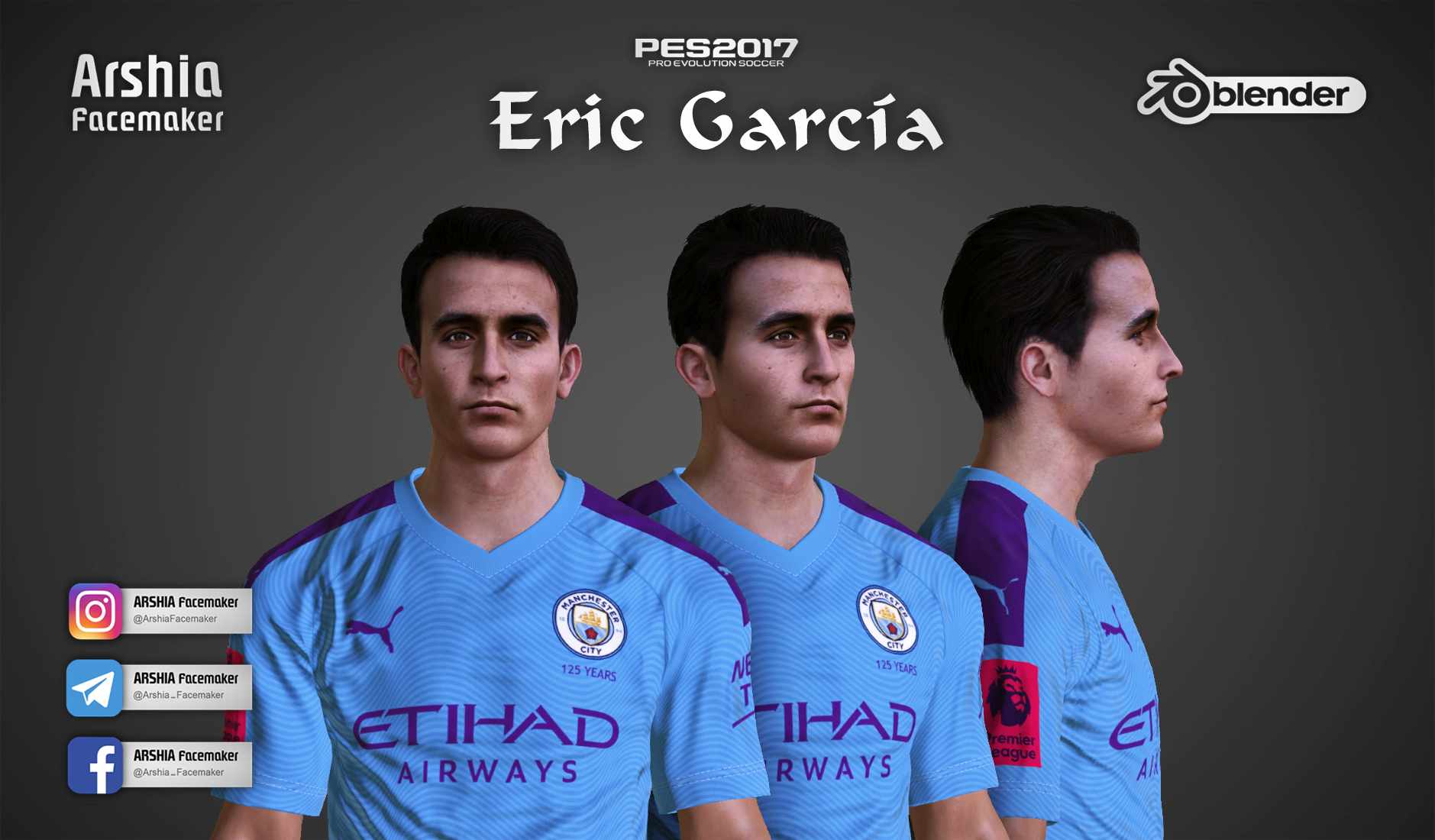 PES 2017 Eric García Face by Arshia Facemaker
