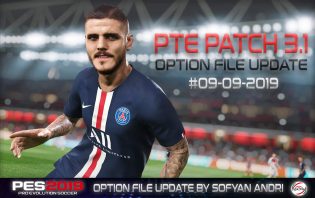 Download PES2019 Option File PTE 3.1 9-September-2019 For PC