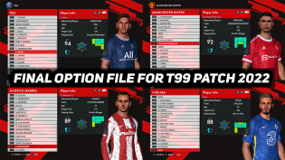 PES2017 | FINAL OPTION FILE FOR T99 PATCH 2021-2022