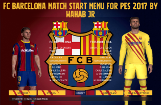 Barcelona Match Menu For PES 2017