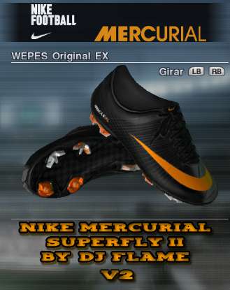 Chuteira Nike Mercurial Vapor Superfly II Black Orange bootpack
