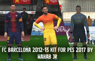 FC Barcelona 2012 13 Kit For PES 2017 by WAHAB JR PESPatchs