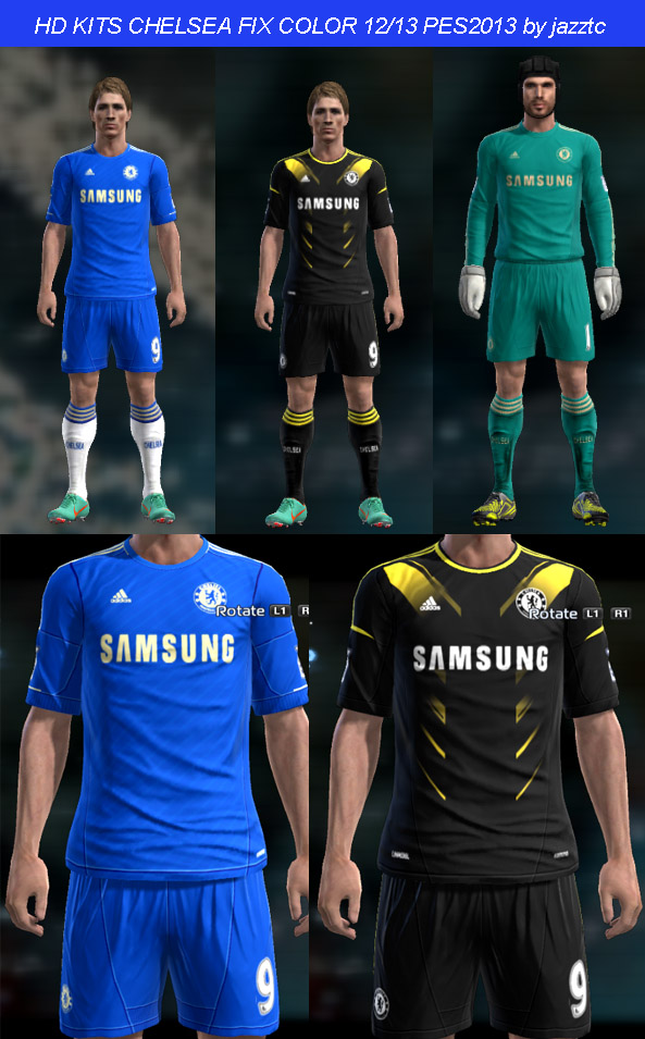 PES 2013 How to Create Chelsea FC Kit Home + Away Jerseys 