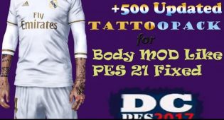 PES 17 | New TattooPack Like PES 21 Fix