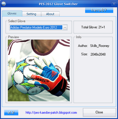 PES 2012 GloveSwitcher 1.2