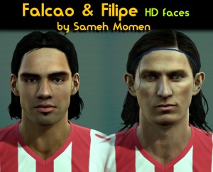 PES 2013 Falcao & Filipe HD faces by Sameh Momen