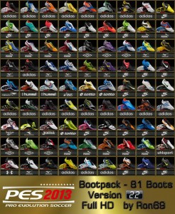 PES 2013 HD Bootpack 2.2 (81 Boots)