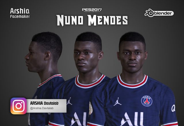 PES 2017 Nuno Mendes Face by Arshia Facemaker