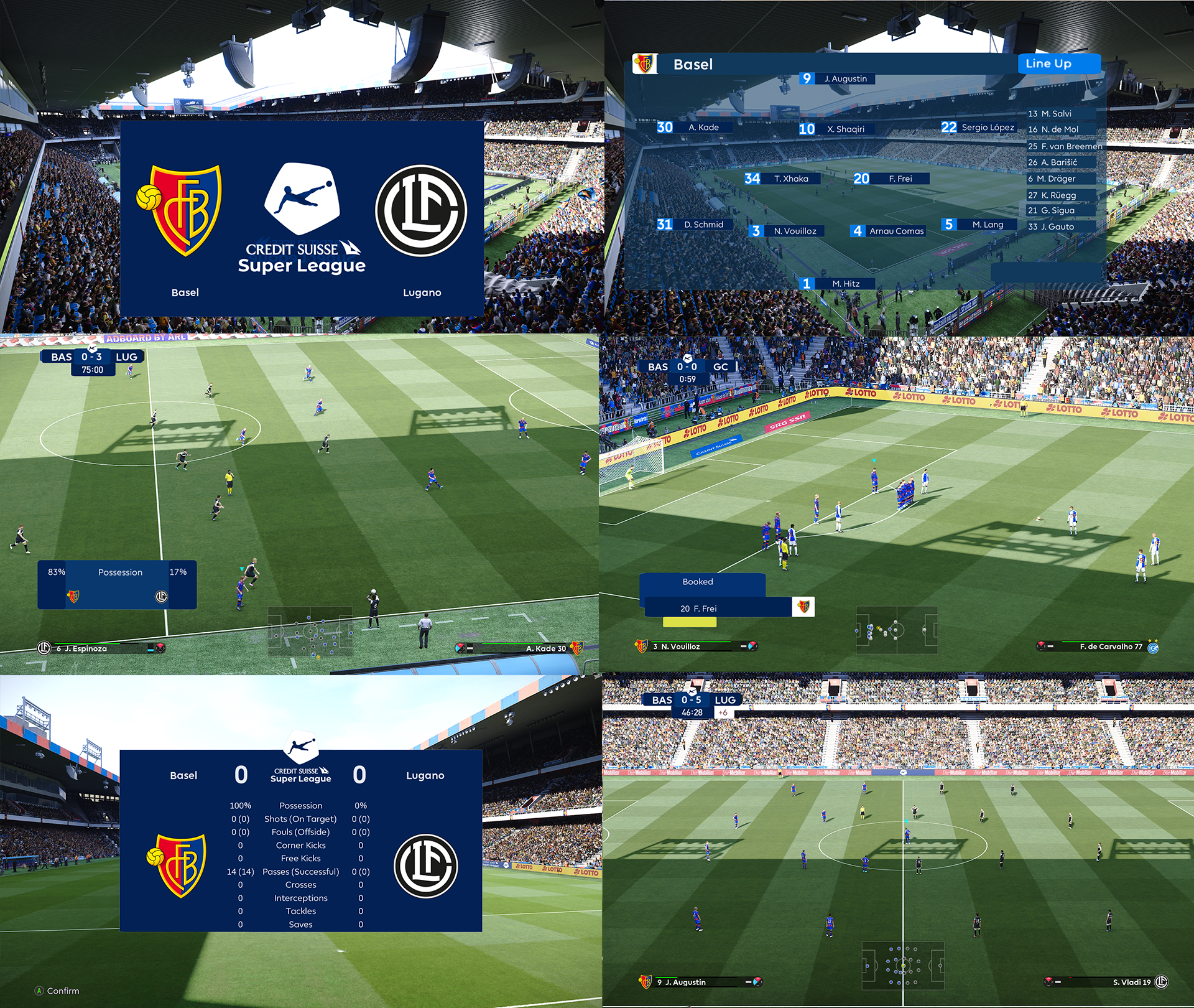 PES 2021 Credit Suisse Super League Scoreboard