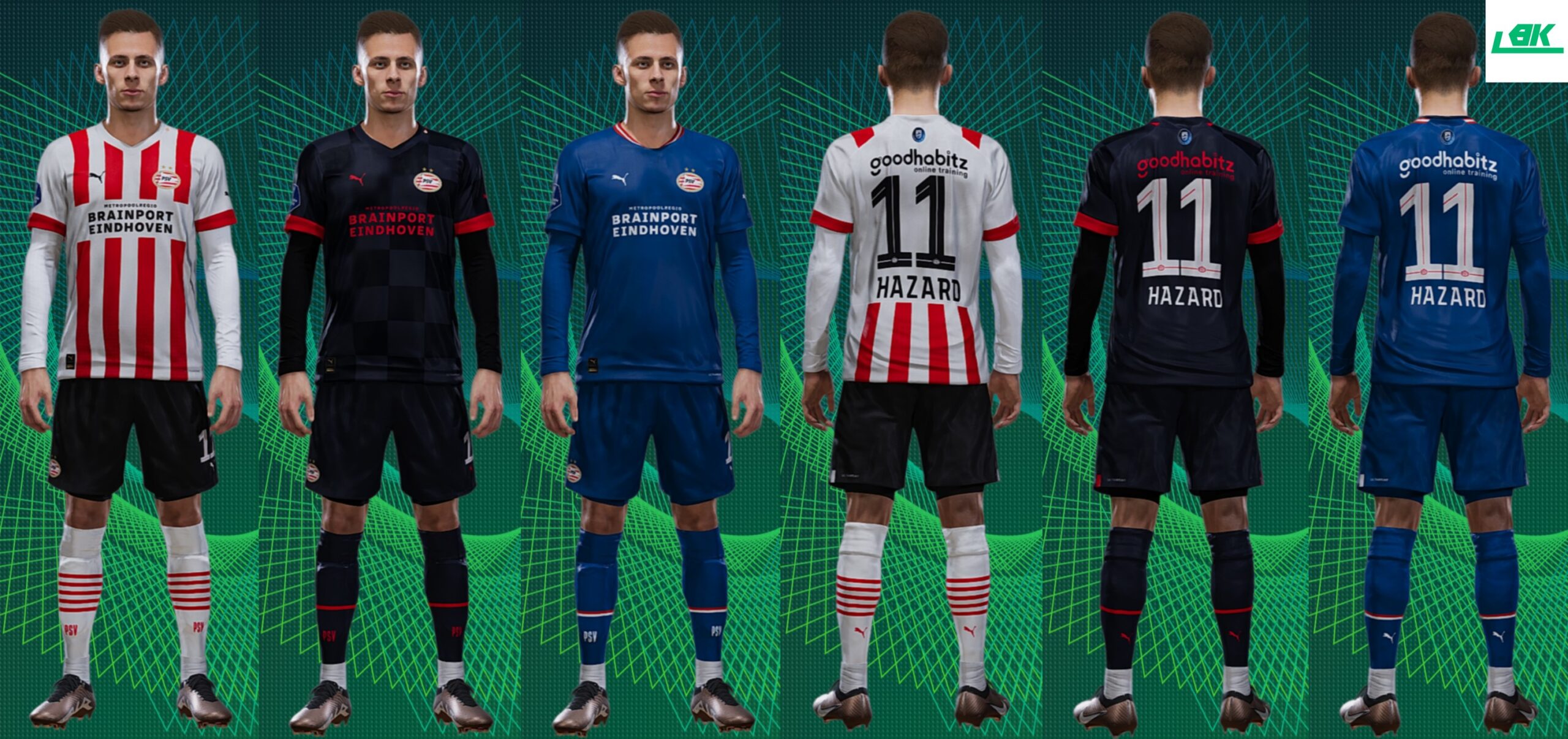 eFootball Pro Evolution Soccer 2021 PSV Eindhoven Kits converted From eFootball 2023 by LeeBreaker