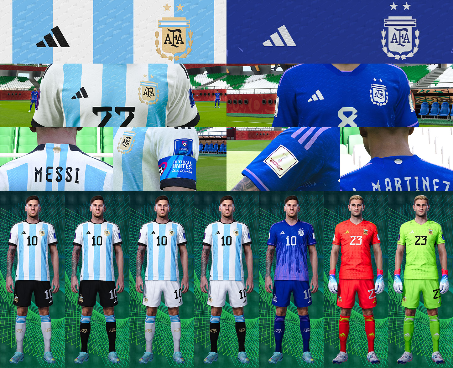 PES 2021 Ultra High-resolution - Argentina 2022 World Cup Kitpack