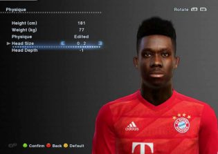 Download PES2013 Alphonso Davies Face