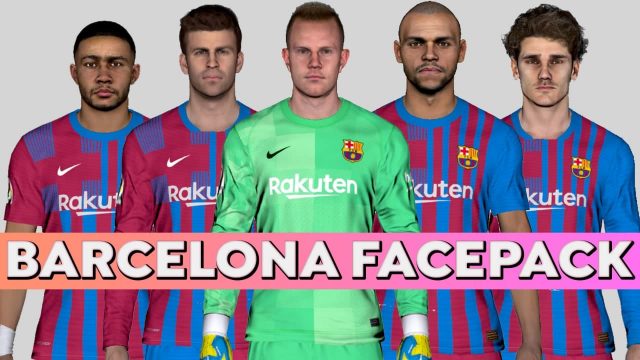 PES2017 FC Barcelona Full Facepack 2021-2022