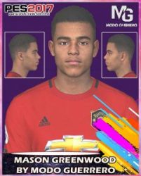 Download PES2017 Face Mason Greenwood