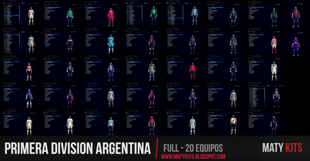 PES 2013 Primera Division Argentina (COMPLETA) Kits by Matykits • PESPatchs