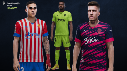 Real Sporting de Gijón 2022/23 Kit Pack For PES 2021