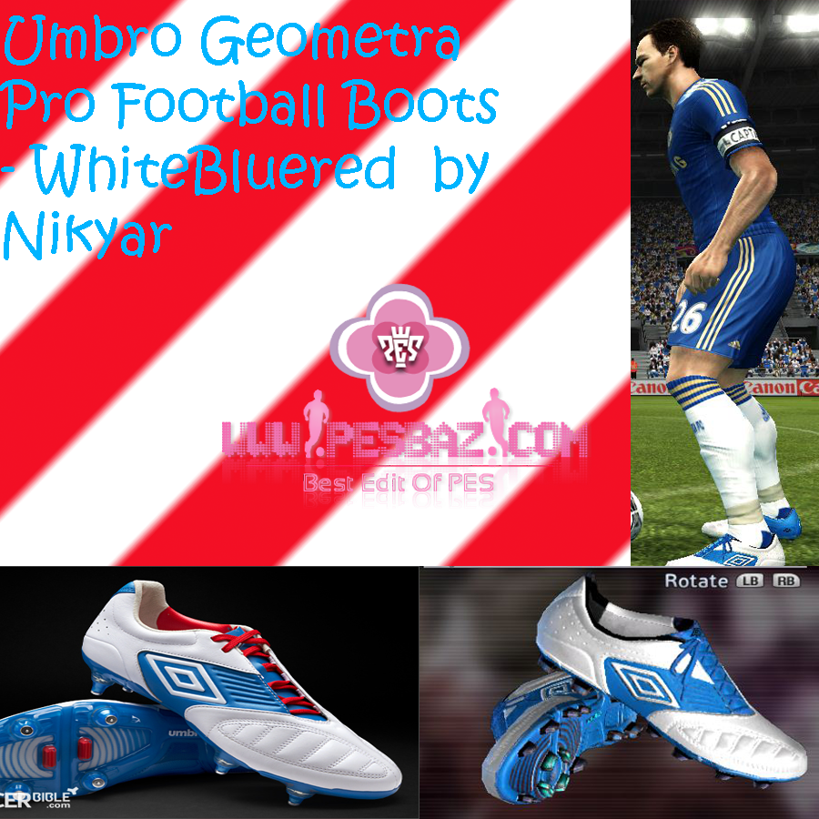 Umbro Geometra Pro Football Boots - WhiteBluered by Nikyar