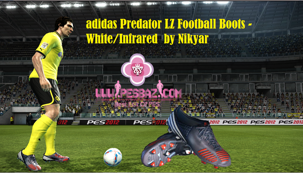 PES 2012 Adidas Predator LZ White Infrared Boots